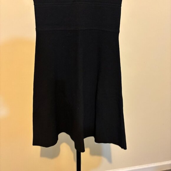 Theory Maysen Prosecco Black Sleeveless Cut Out Back Fit and Flare Dress - Picture 10 of 14